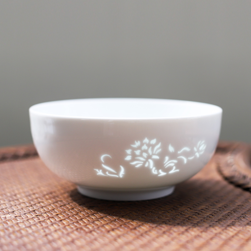 古镇陶瓷 景德镇玲珑瓷高白瓷韩式面碗汤碗餐具套组创意